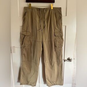 Vintage Y2K Abercrombie & Fitch Low Rise Cargo Paratrooper Parachute Pants Sz L